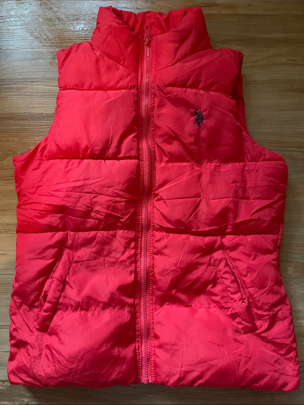 U.S. Polo Assn. Red Quilted Puffer Vest